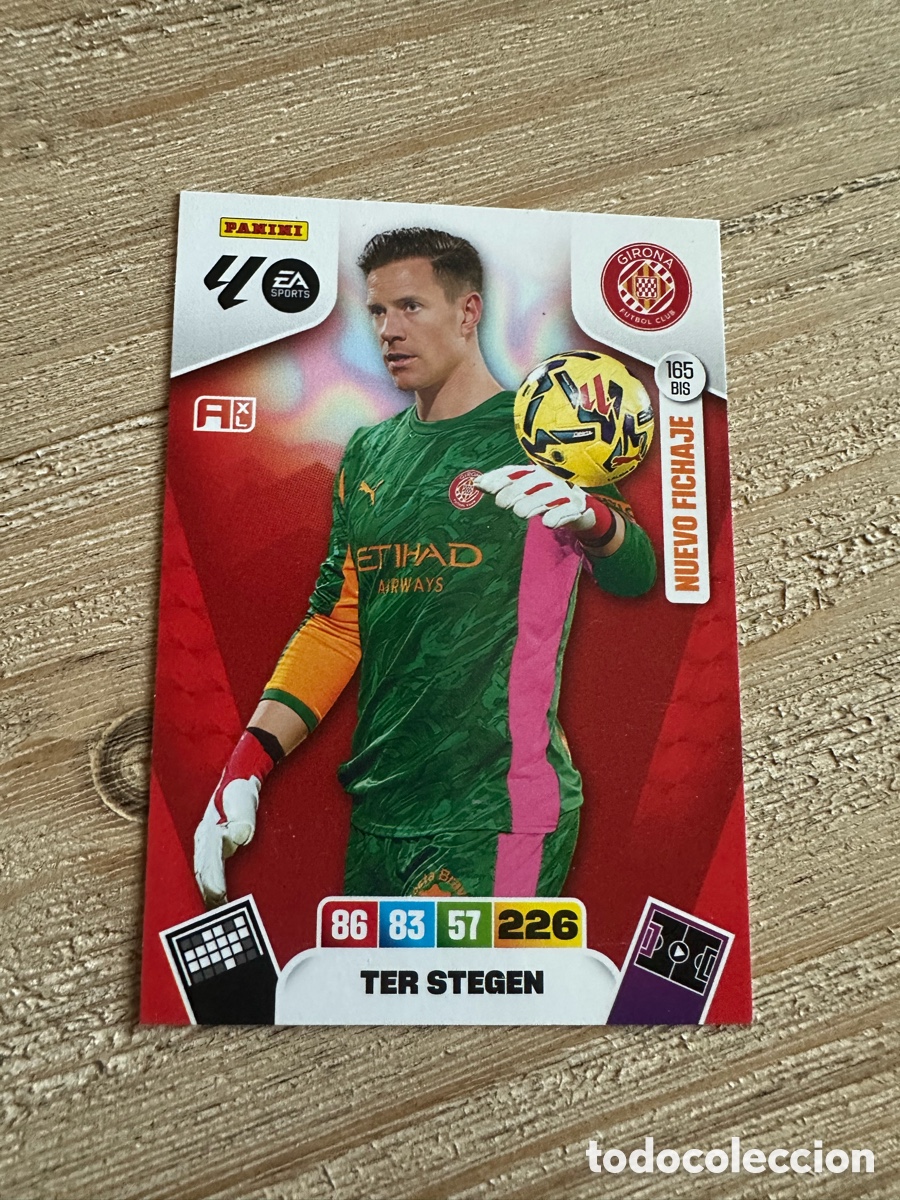 Cartas Colecion&aacute;veis: TER STEGEN GIRONA 165 BIS NUEVO FICHAJE ADRENALYN XL LIGA 2025-26 2025 2026