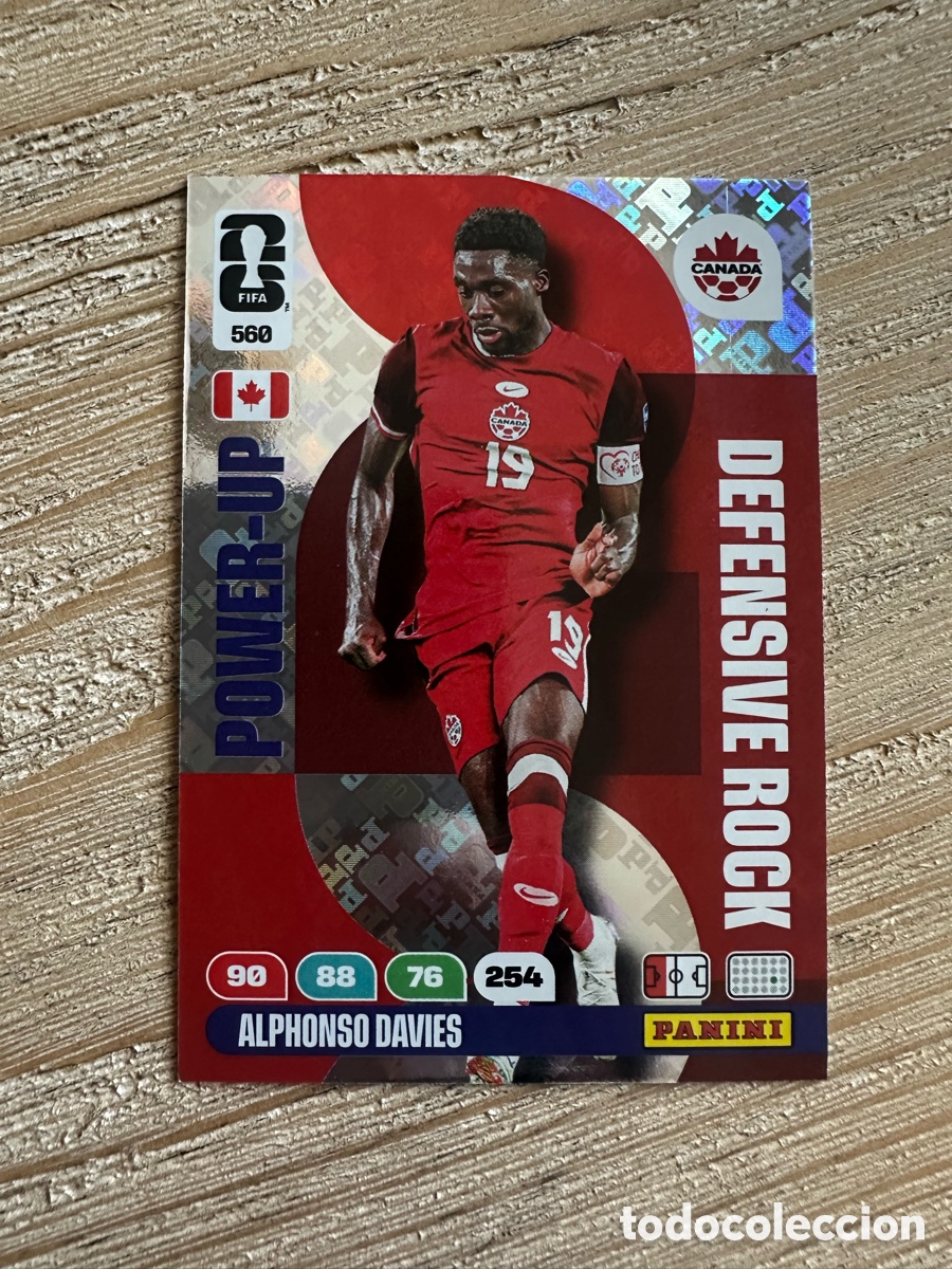 Cartas Colecion&aacute;veis: ALPHONSO DAVIES CANADA DEFENSIVE ROCK 560 ADRENALYN XL WORLD CUP 2026 USA CAN MEX MUNDIAL