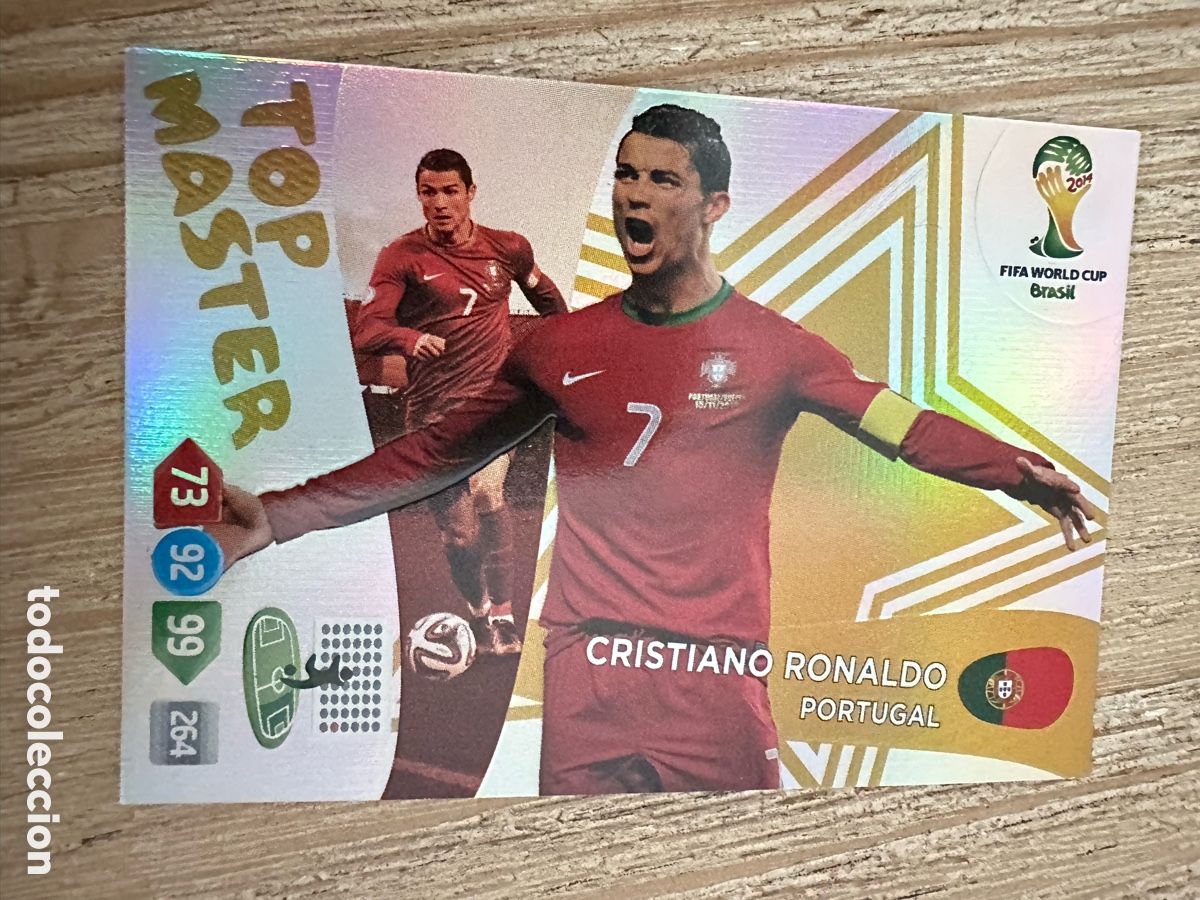 Trading Cards: CRISTIANO RONALDO PORTUGAL TOP MASTER 411 ADRENALYN WORLD CUP BRASIL 2014 PANINI TRADING CARD GAME