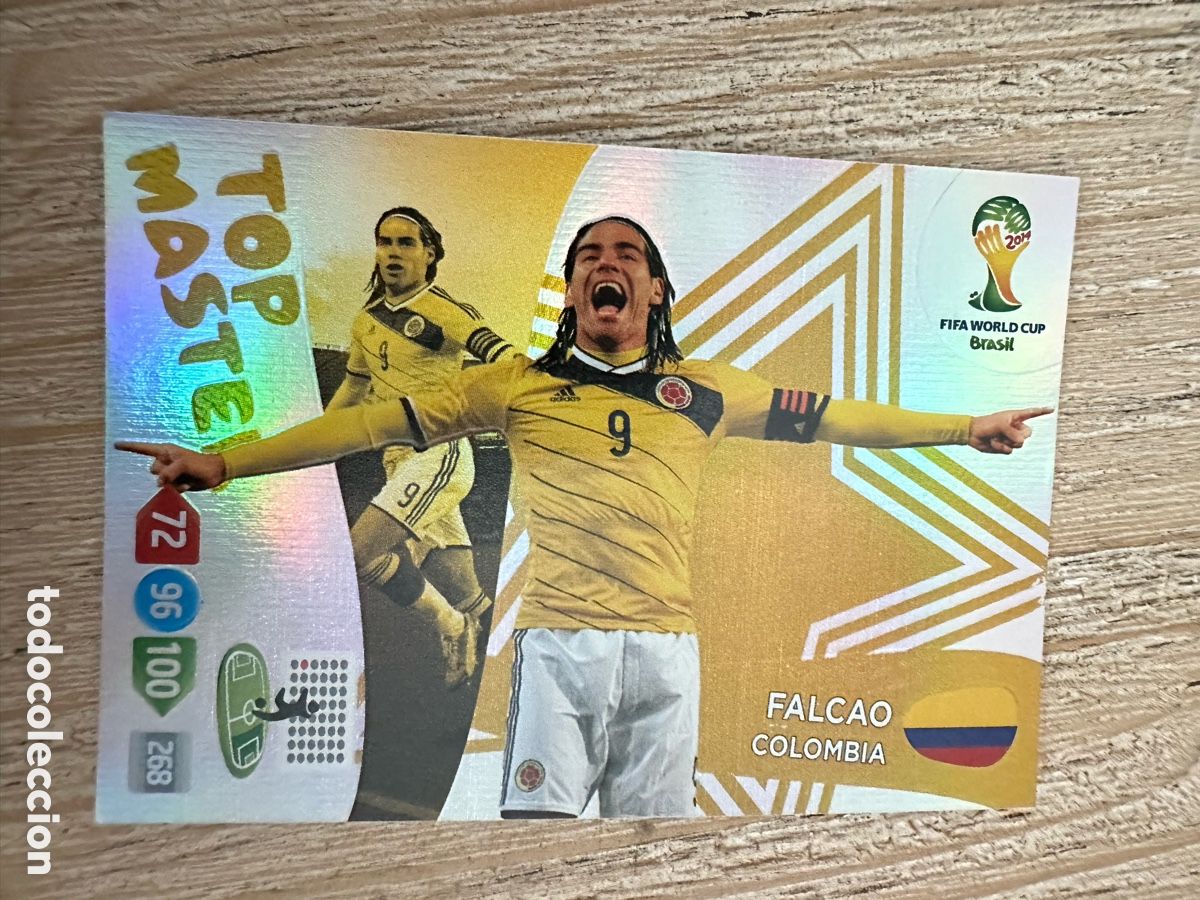 Trading Cards: FALCAO COLOMBIA TOP MASTER 408 ADRENALYN WORLD CUP BRASIL 2014 PANINI TRADING CARD GAME