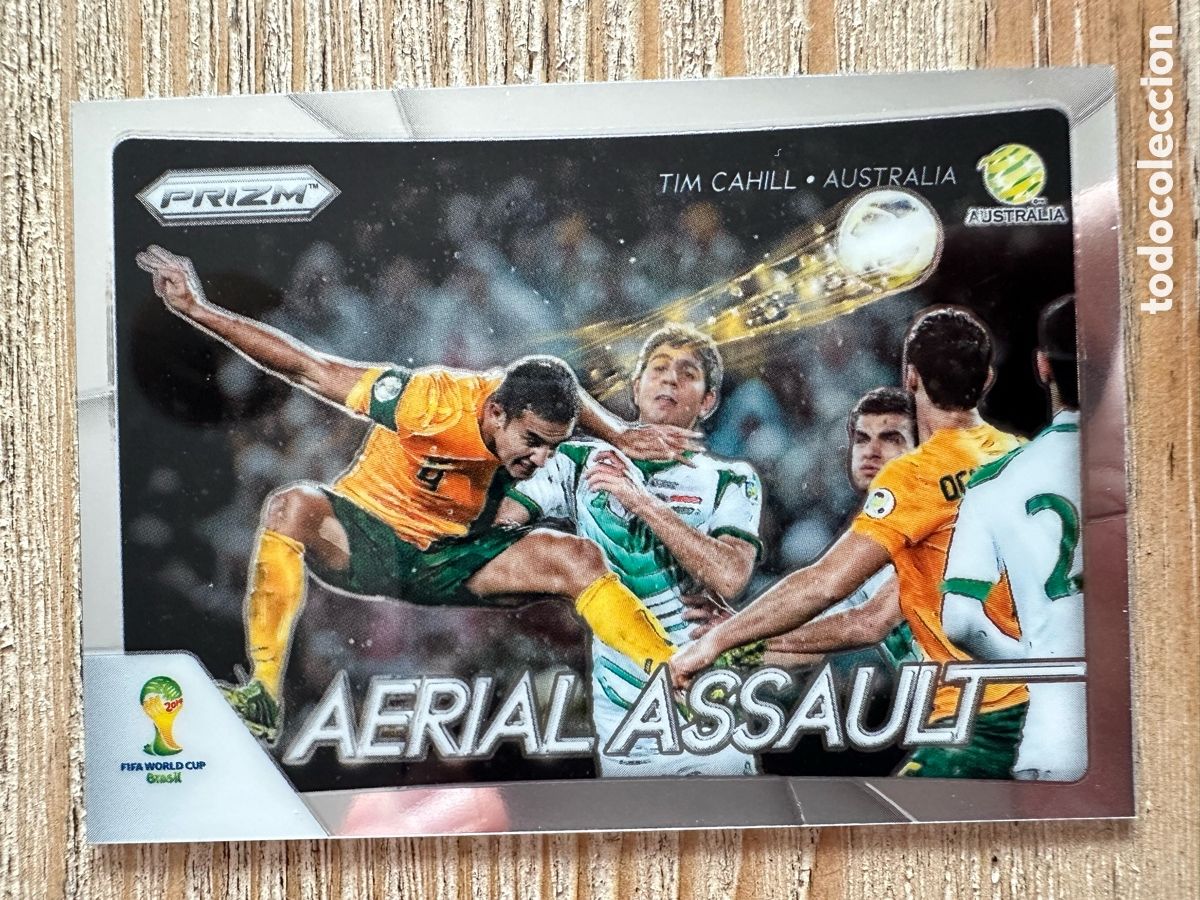 Trading Cards: TIM CAHILL AUSTRALIA AERIAL ASSAULT 3 PRIZM WORLD CUP 2014 BRASIL PANINI