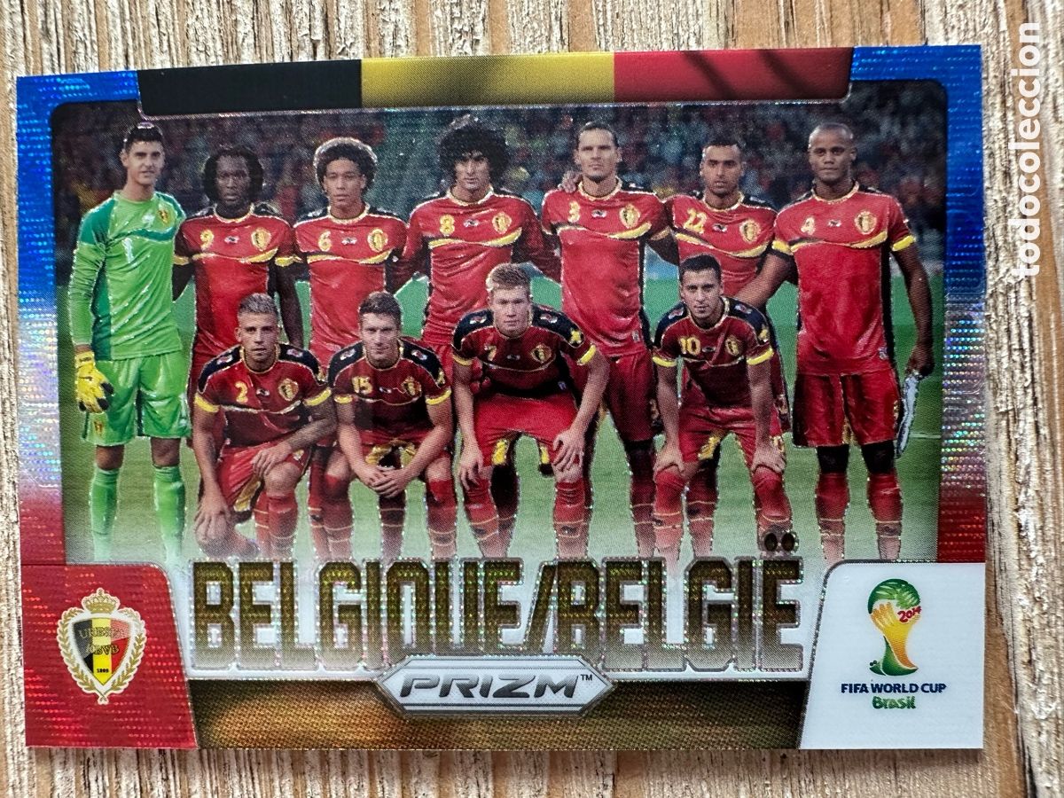 Trading Cards: ALINEACION PLANTILLA BELGICA 4 PARALLEL PRIZM WORLD CUP 2014 BRASIL PANINI