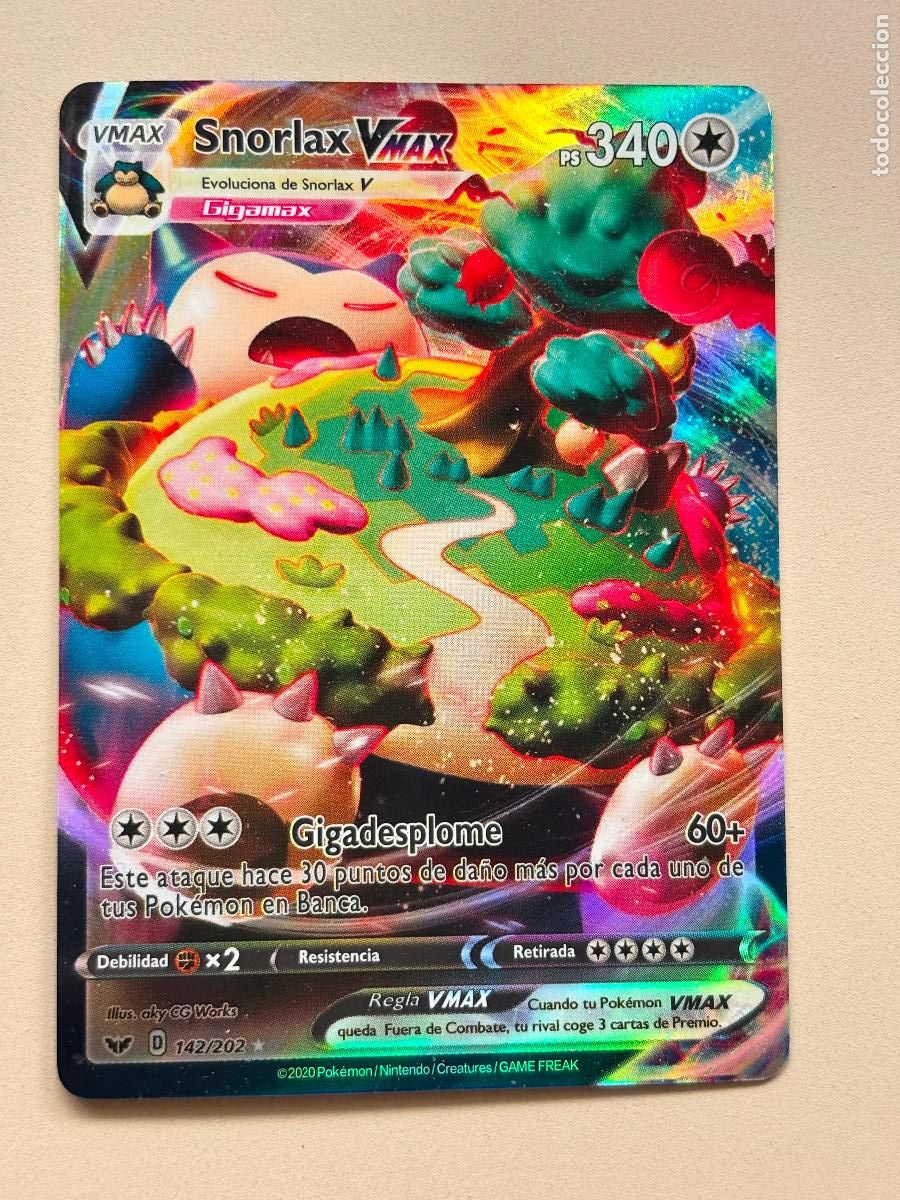 Trading Cards: POKEMON TCG - SNORLAX VMAX ( ESPADA Y ESCUDO ) # 142