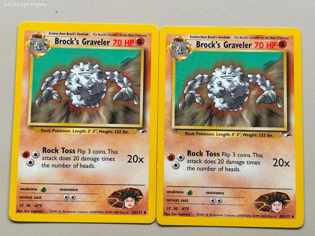 Trading Cards: POKEMON TCG - BROCK'S GRAVELER x 2 ( GYM HEROES ) # 40