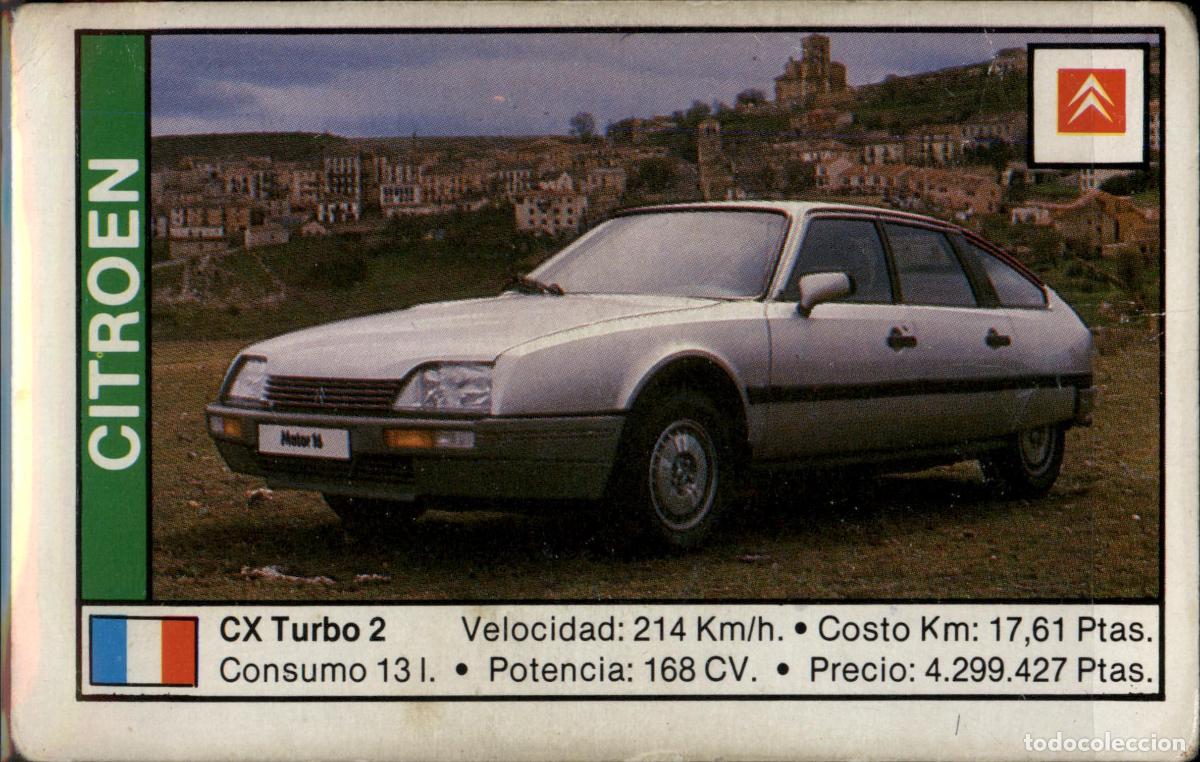 Trading Cards: Citro&euml;n CX GTI Turbo 2 N&ordm; 37 Coches 89 Editorial Cusco 1988