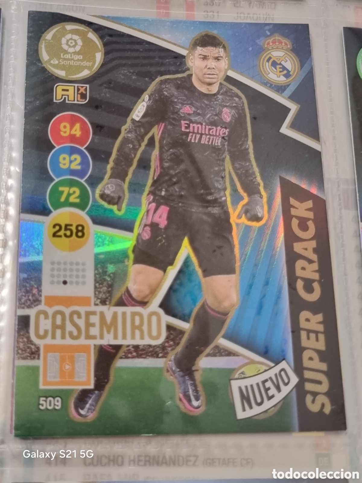 Trading Cards: 509 - CASEMIRO, REAL MADRID NUEVO SUPER CRACK ADRENALYN 2020-2021