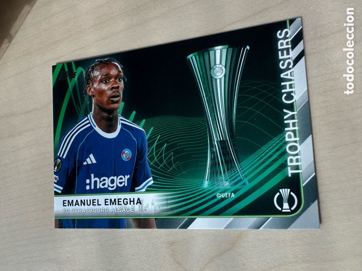 Trading Cards: EMEGHA ESTRASBURGO TC-21 TROPHY CHASERS CHAMPIONS LEAGUE TOPPS FLAGSHIP UCC UEFA 2025 2026 25 26