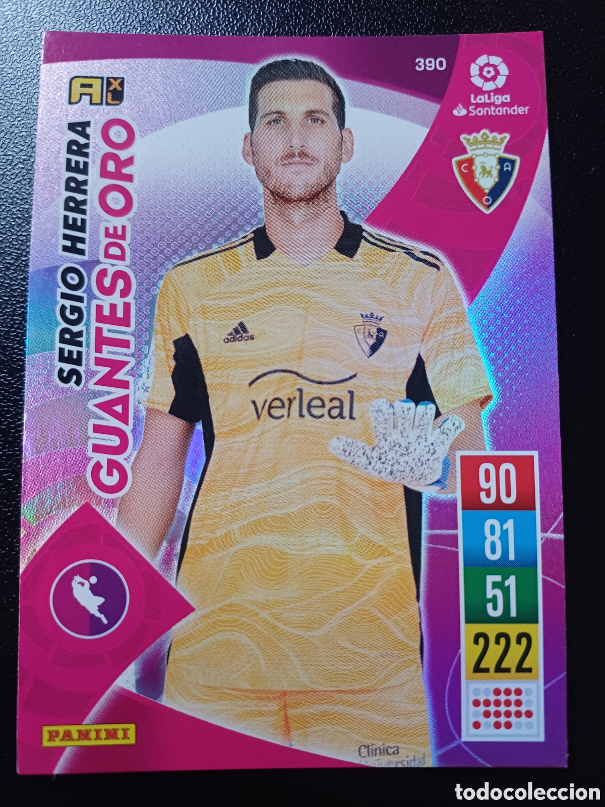 Trading Cards: #390 SERGIO HERRERA CA OSASUNA GUANTES DE ORO PANINI ADRENALYN XL 2021-22
