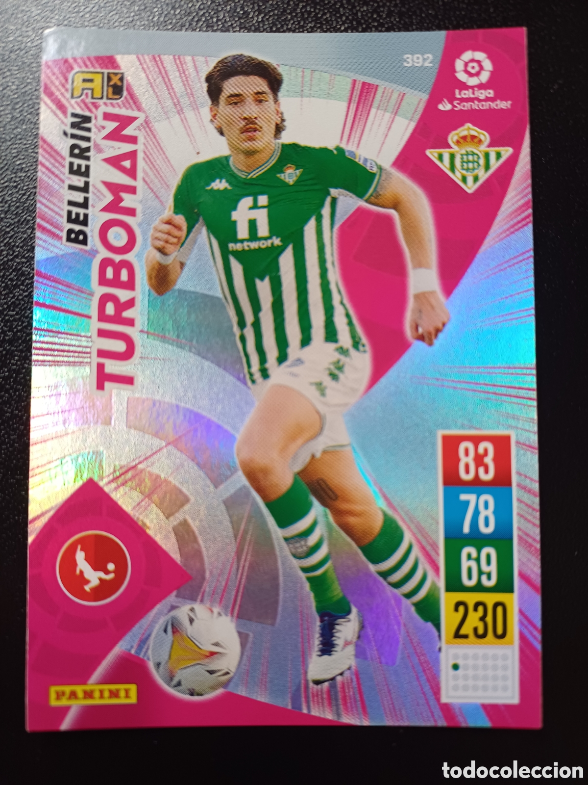 Cartas Colecion&aacute;veis: #392 BELLERIN REAL BETIS BALOMPIE TURBOMAN PANINI ADRENALYN XL 2021-22