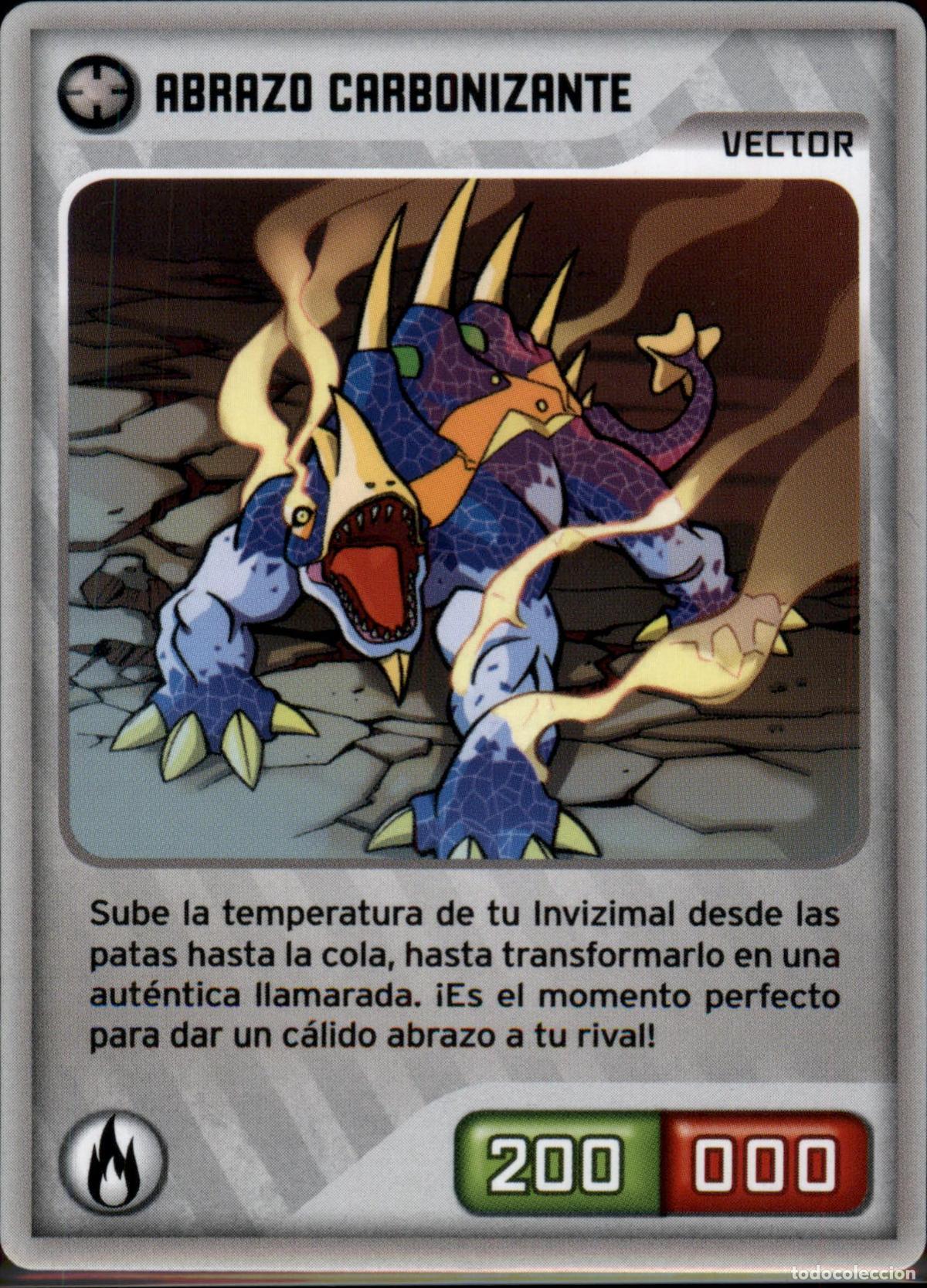 Trading Cards: Abrazo Carbonizante Vector N&ordm; 398 Invizimals Desaf&iacute;os Ocultos 2013 Panini 13