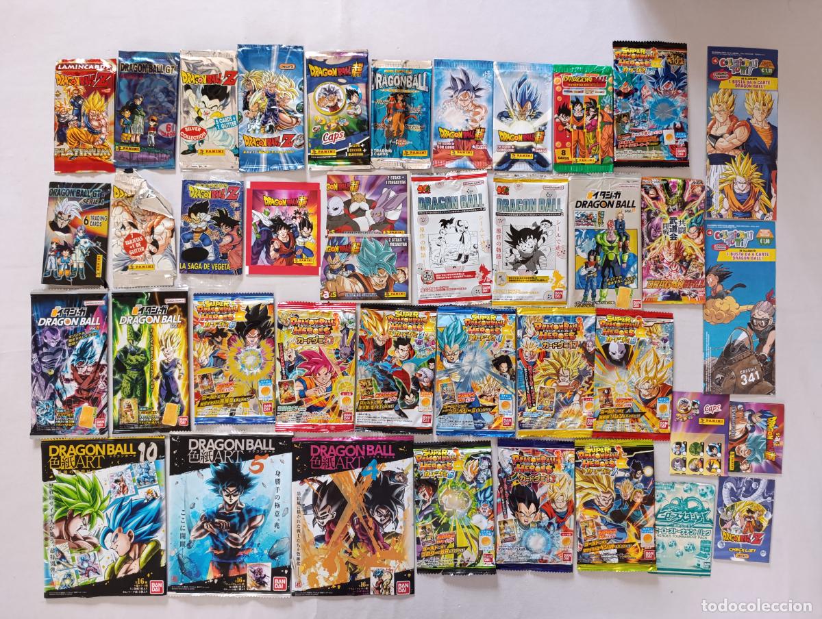 Trading Cards: LOTE 35 SOBRES VACIOS DRAGON BALL - FOLLETOS Y CHECKLIST - TODOS DIFERENTES (340A#w)