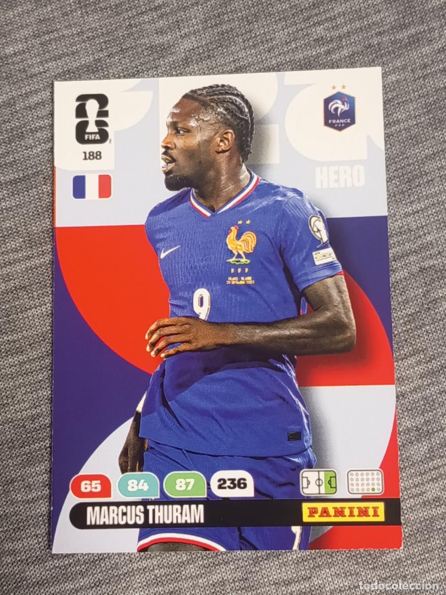 Trading Cards: ADRENALYN XL FIFA WORLD CUP 2026 MARCUS THURAM N&deg;188 FRANCIA nuevo