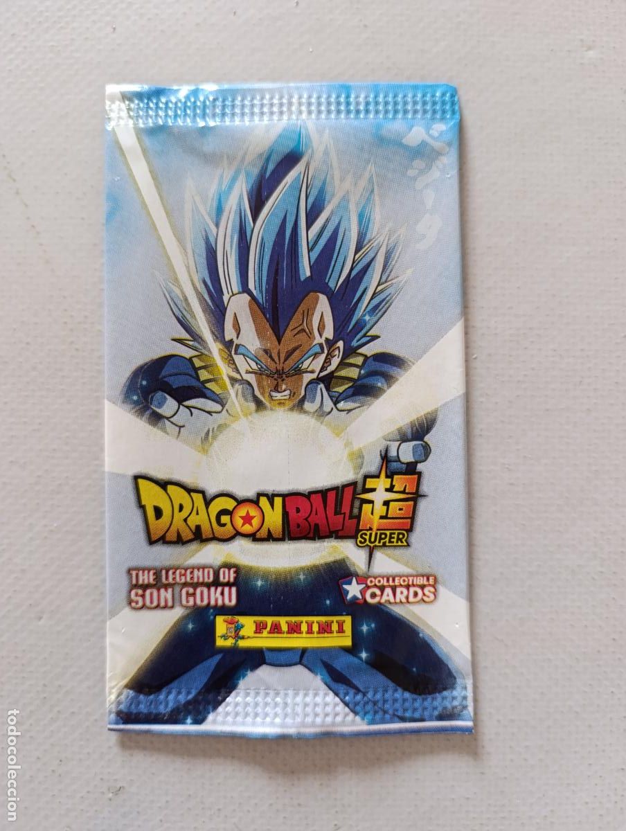 Trading Cards: SOBRE VACIO DRAGON BALL SUPER THE LEGEND OF SON GOKU COLLECTIBLE CARDS - VEGETA - PANINI (209A)