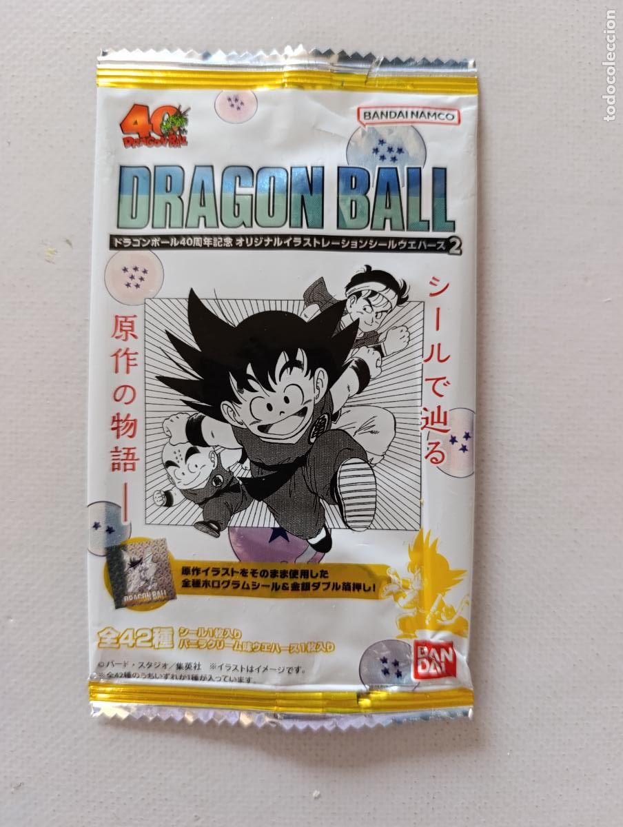 Trading Cards: SOBRE VACIO DRAGON BALL 40 ANIVERSARIO VERSION GOKU NI&Ntilde;O - BANDAI JAPON 2026 ESTA VACIO (209A)