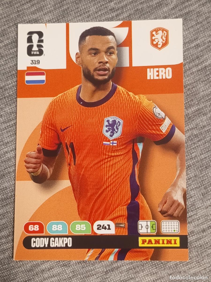 Trading Cards: ADRENALYN XL FIFA WORLD CUP 2026 CODY GAKPO N&deg;319 PAISES BAJOS nuevo