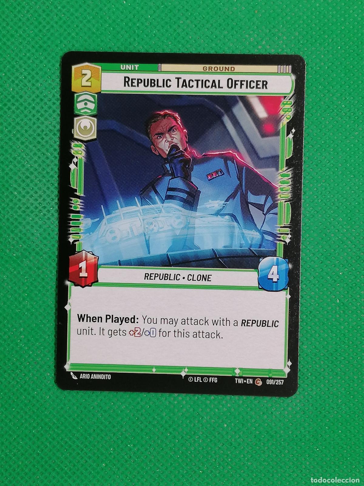 Trading Cards: REPUBLIC TACTICAL OFFICER 091/257 ⚽ STAR WARS UNLIMITED TRADING CARD GAME ⚽
