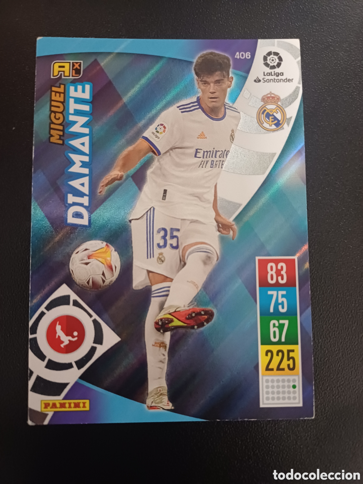 Trading Cards: #406 MIGUEL REAL MADRID DIAMANTE PANINI ADRENALYN XL 2021-22