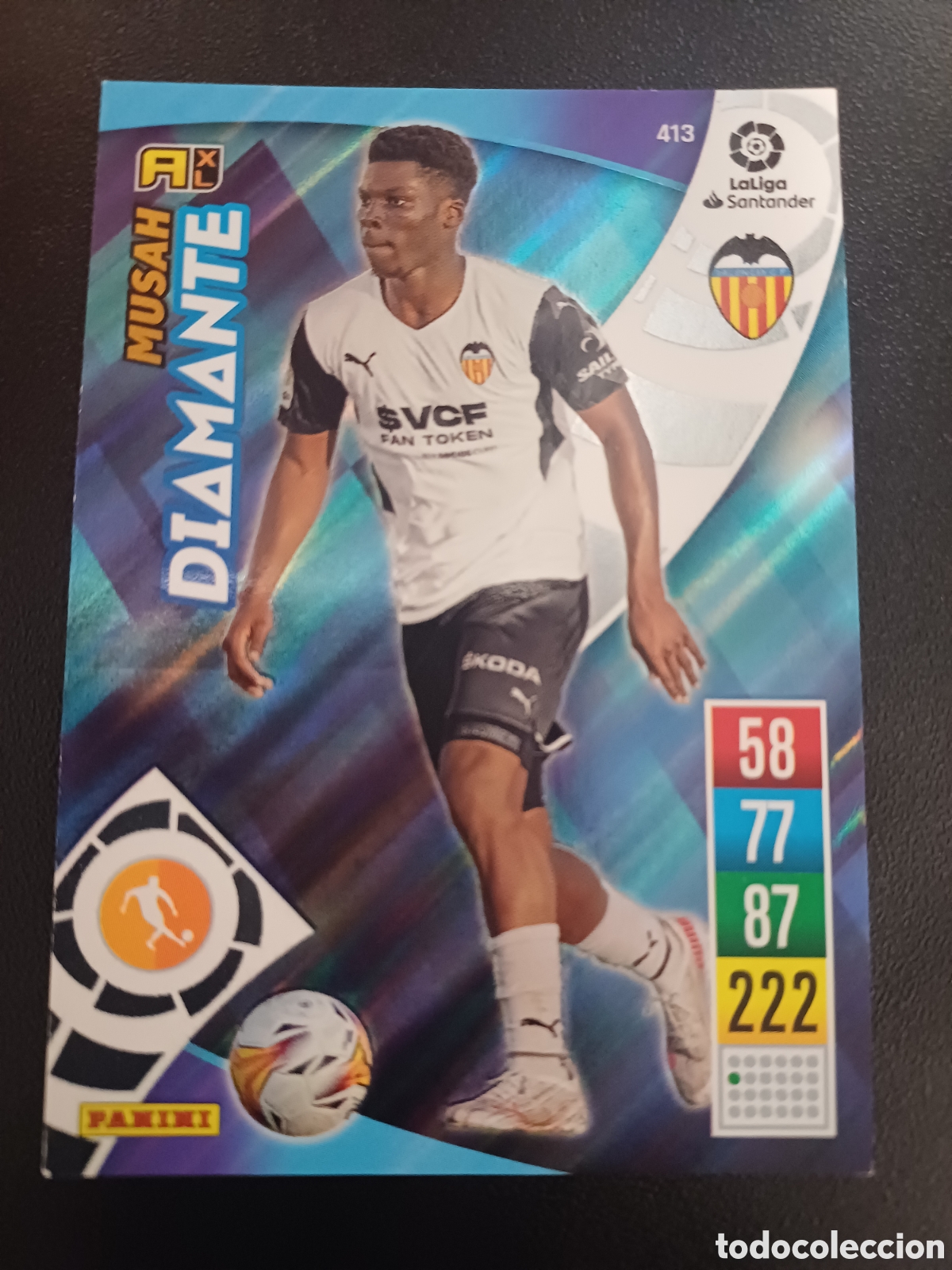 Trading Cards: #413 MUSAH VALENCIA CF DIAMANTE PANINI ADRENALYN XL 2021-22