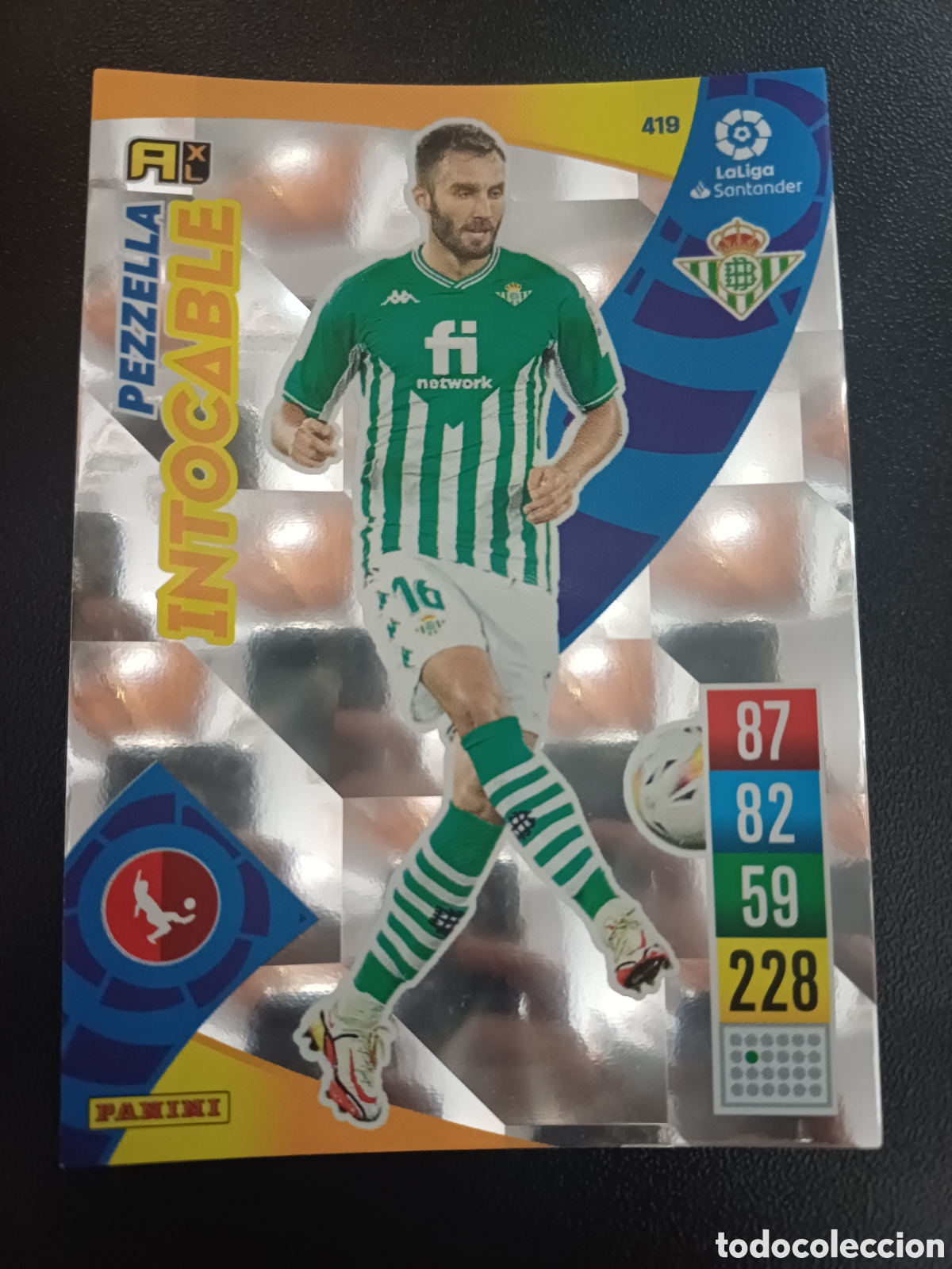 Cartas Colecion&aacute;veis: #419 PEZZELLA REAL BETIS BALOMPIE INTOCABLE PANINI ADRENALYN XL 2021-22