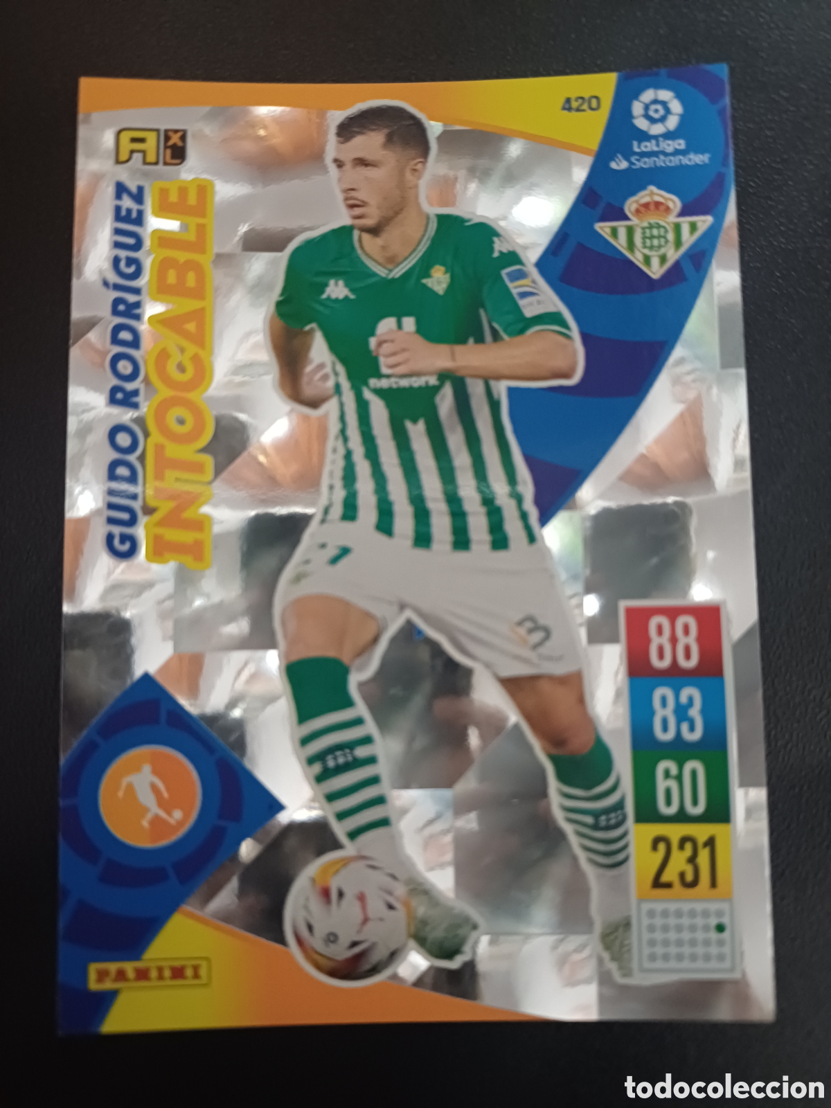 Cartas Colecion&aacute;veis: #420 GUIDO RODRIGUEZ REAL BETIS BALOMPIE INTOCABLE PANINI ADRENALYN XL 2021-22