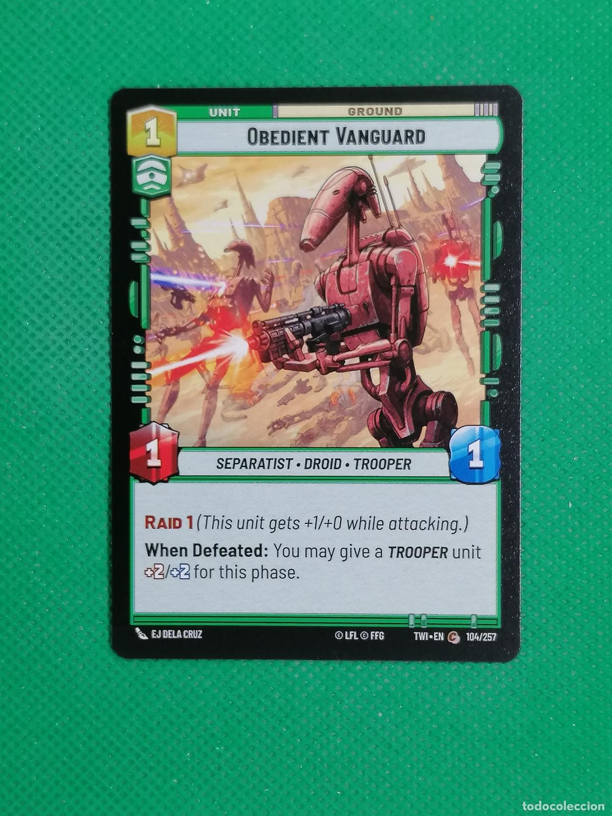 Trading Cards: OBEDIENT VANGUARD 104/257 ⚽ STAR WARS UNLIMITED TRADING CARD GAME ⚽