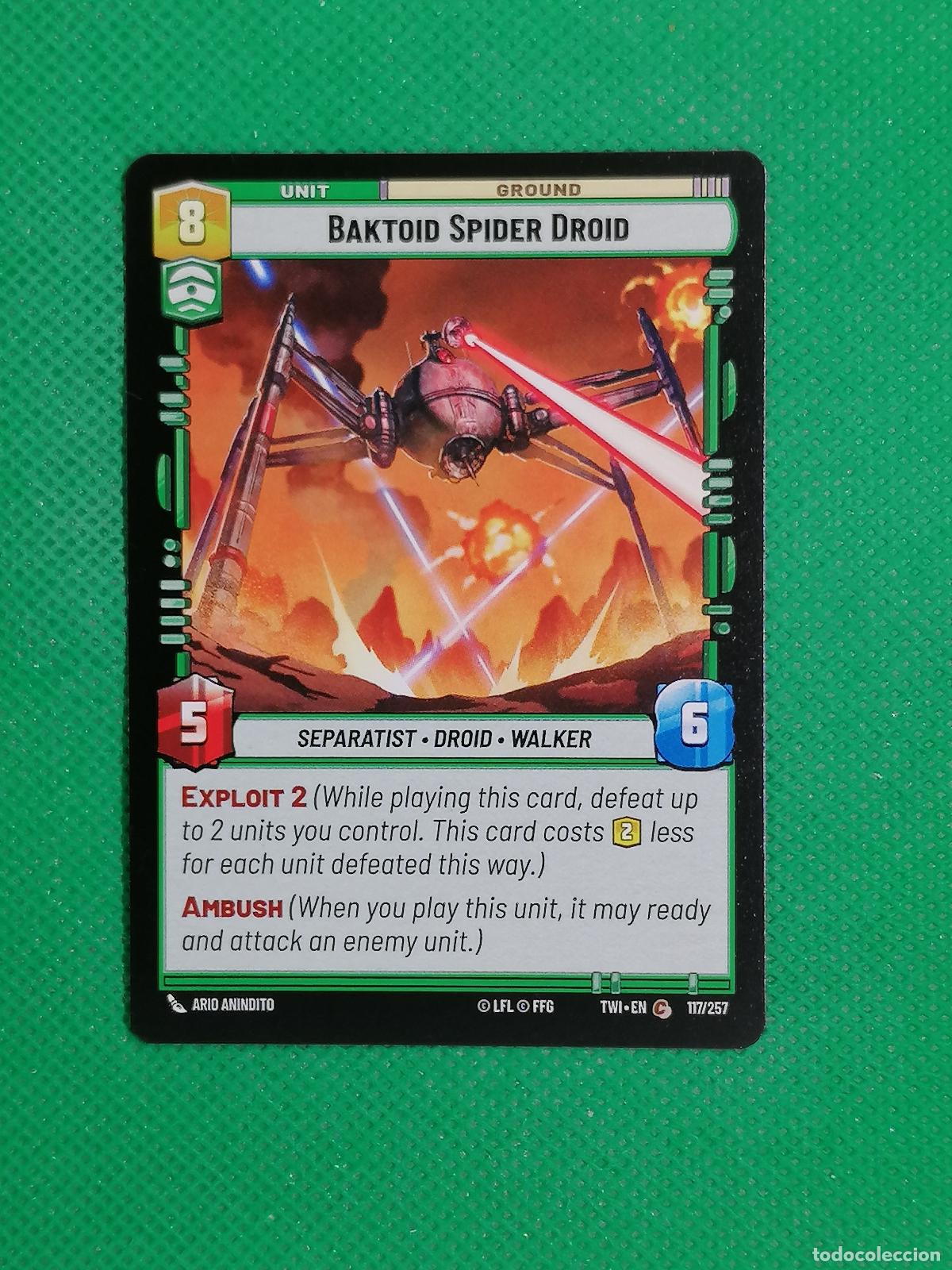 Trading Cards: BAKTOID SPIDER DROID 117/257 ⚽ STAR WARS UNLIMITED TRADING CARD GAME ⚽
