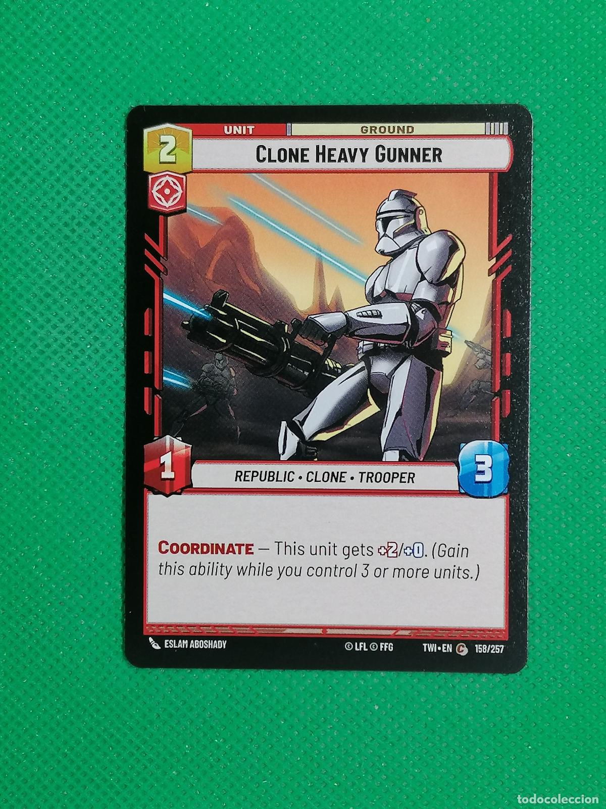 Trading Cards: CLONE HEAVY GUNNER 158/257 ⚽ STAR WARS UNLIMITED TRADING CARD GAME ⚽