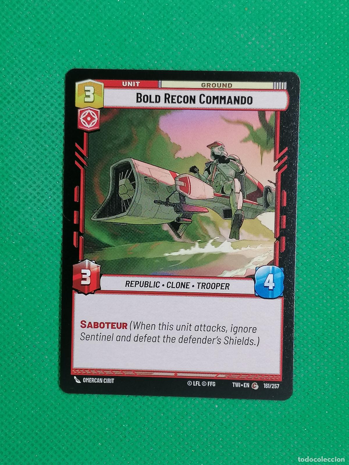 Trading Cards: BOLD RECON COMMANDO 161/257 ⚽ STAR WARS UNLIMITED TRADING CARD GAME ⚽