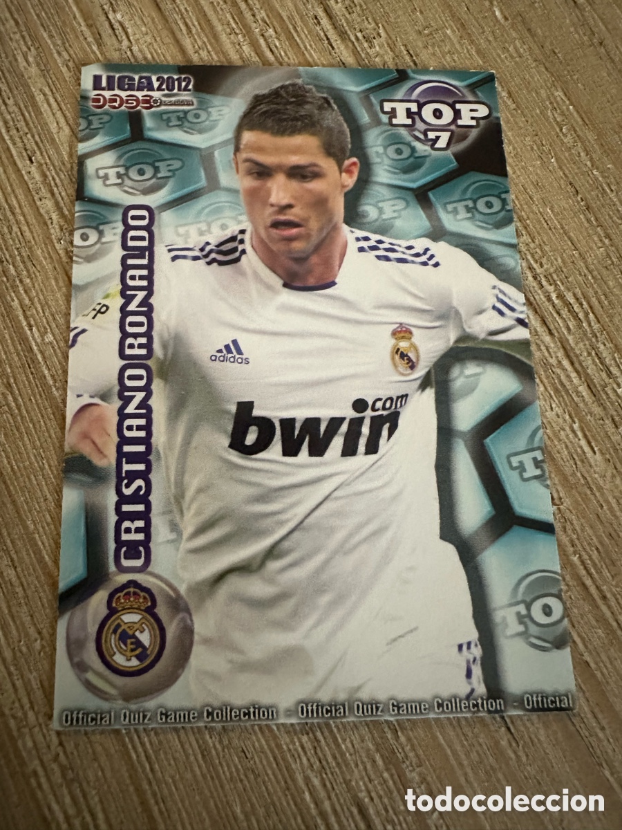 Trading Cards: CRISTIANO RONALDO REAL MADRID 596 TOP 7 MATE AZUL LIGA 2012 MUNDICROMO 2011-12 11-12