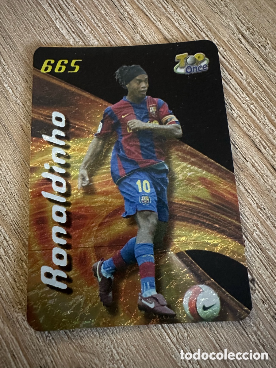 Trading Cards: RONALDINHO FC BARCELONA 666 TOP ONCE JASPEADO PUNTAS REDONDAS MUNDICROMO 2007-08 07-08