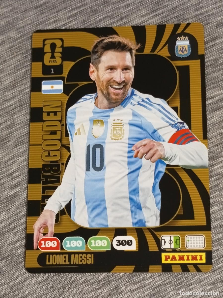 Trading Cards: ADRENALYN XL FIFA WORLD CUP 2026 GOLDEN BALLER N&deg;1 LIONEL MESSI nuevo