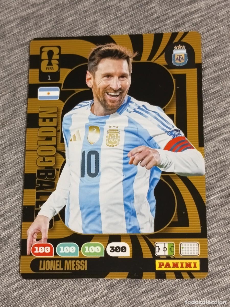Trading Cards: ADRENALYN XL FIFA WORLD CUP 2026 GOLDEN BALLER N&deg;1 LIONEL MESSI nuevo