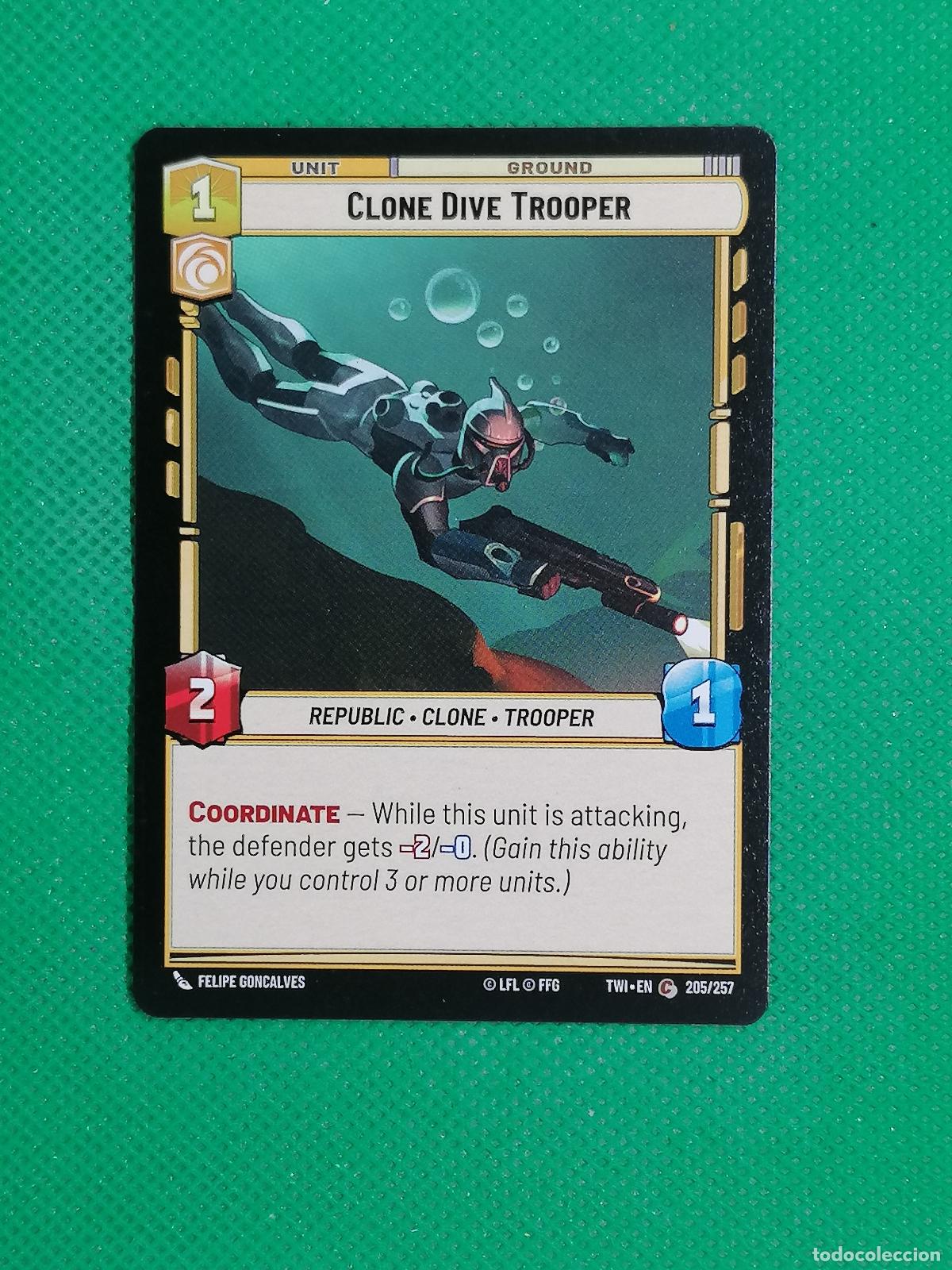 Trading Cards: CLONE DIVE TROOPER 205/257 ⚽ STAR WARS UNLIMITED TRADING CARD GAME ⚽