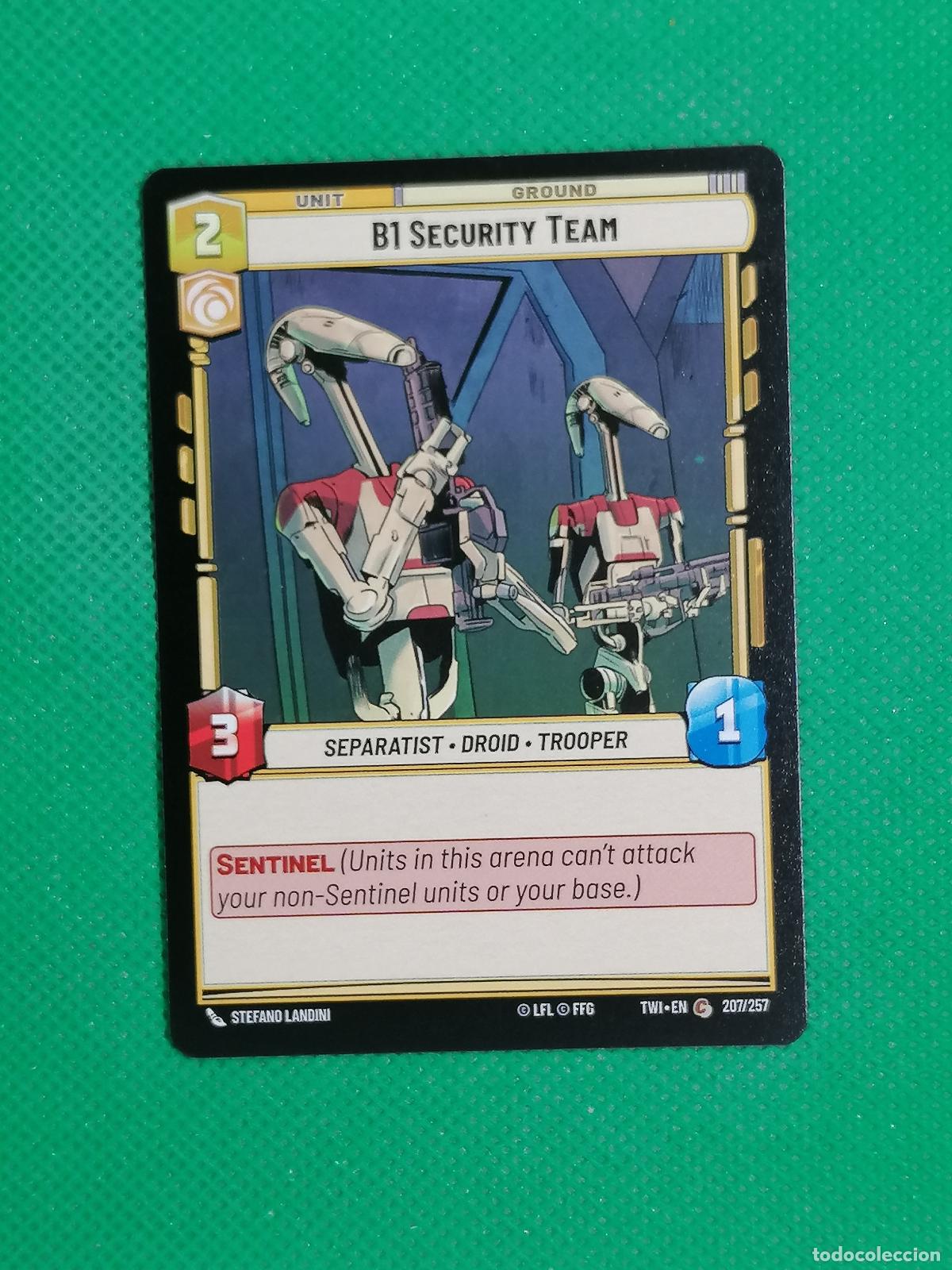 Trading Cards: B1 SECURITY TEAM 207/257 ⚽ STAR WARS UNLIMITED TRADING CARD GAME ⚽