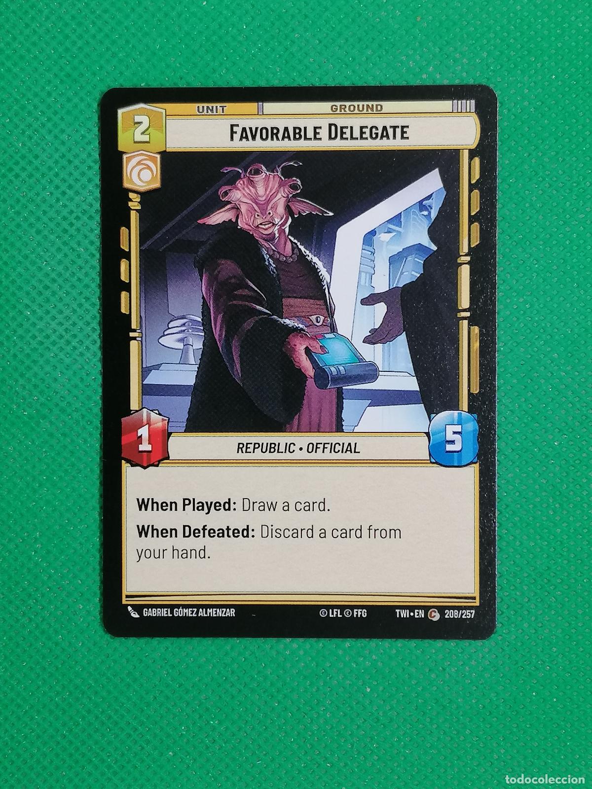 Trading Cards: FAVORABLE DELEGATE 208/257 ⚽ STAR WARS UNLIMITED TRADING CARD GAME ⚽