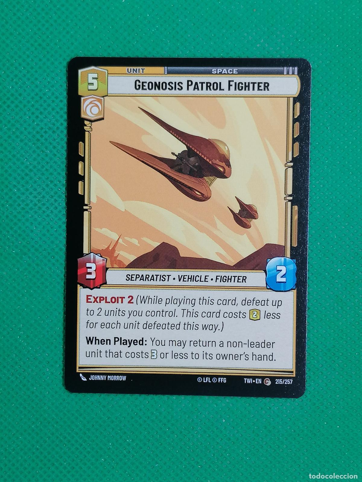Trading Cards: GEONOSIS PATROL FIGHTER 215/257 ⚽ STAR WARS UNLIMITED TRADING CARD GAME ⚽