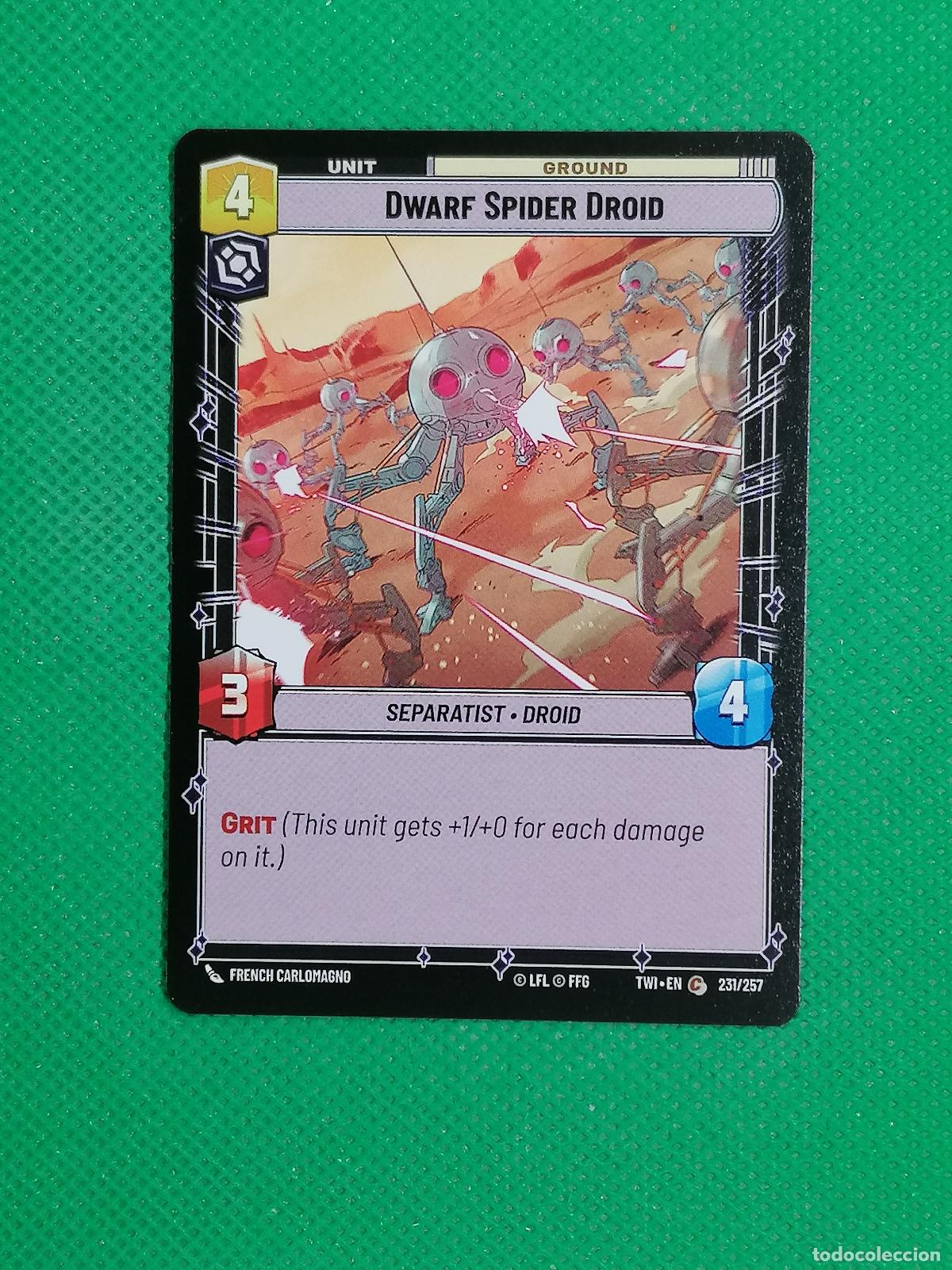 Trading Cards: DWARF SPIDER DROID 231/257 ⚽ STAR WARS UNLIMITED TRADING CARD GAME ⚽