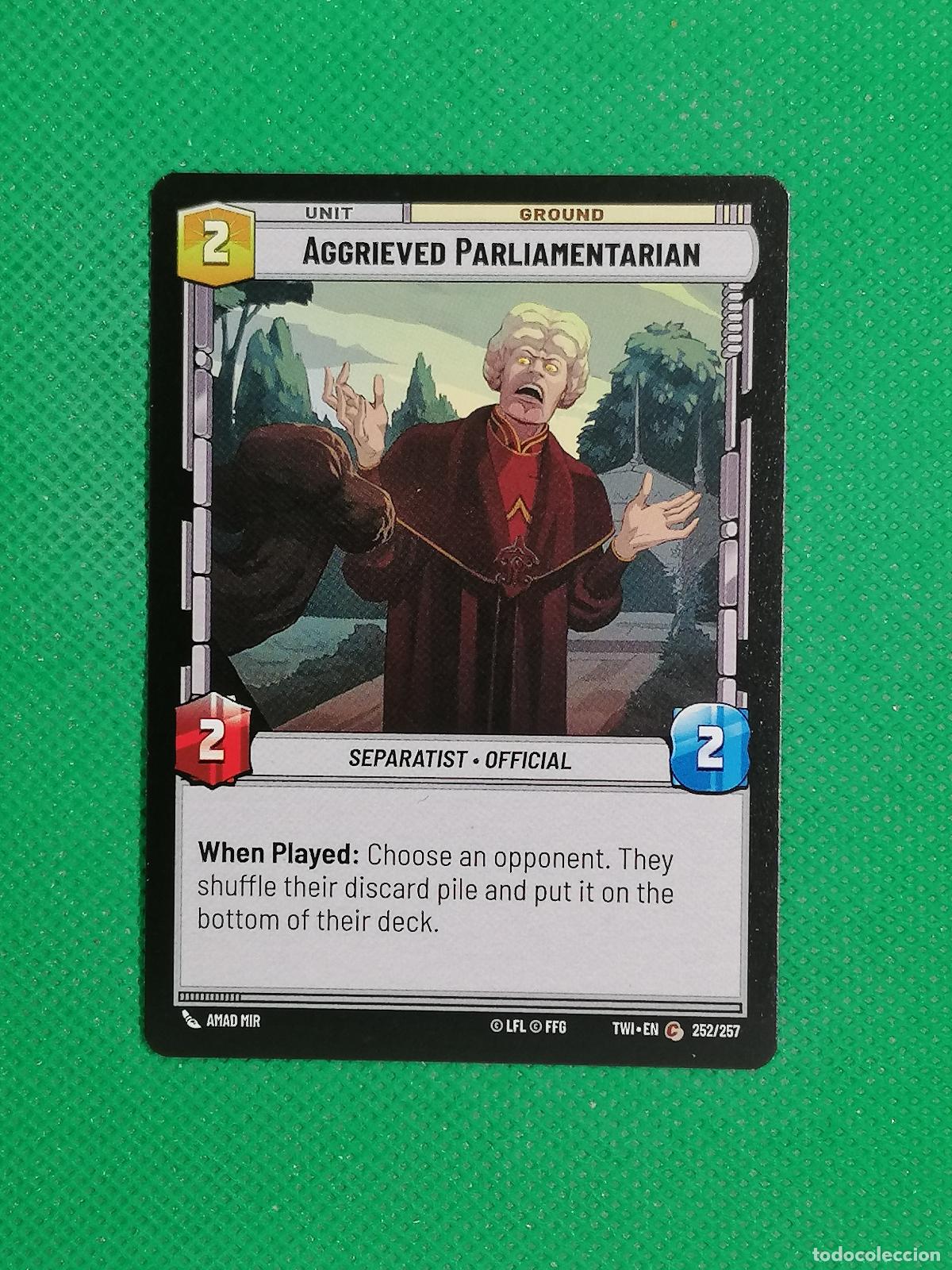 Trading Cards: AGGRIEVED PARLIAMENTARIAN 252/257 ⚽ STAR WARS UNLIMITED TRADING CARD GAME ⚽