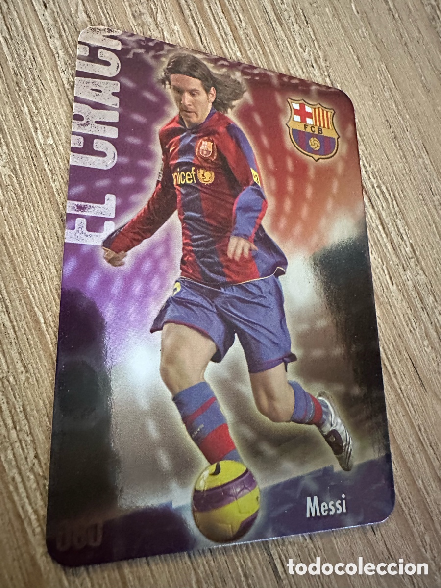 Trading Cards: MESSI FC BARCELONA EL CRACK 80 BRILLO LISO PUNTAS REDONDAS MUNDICROMO 2009 2008-09 08-09 08 09