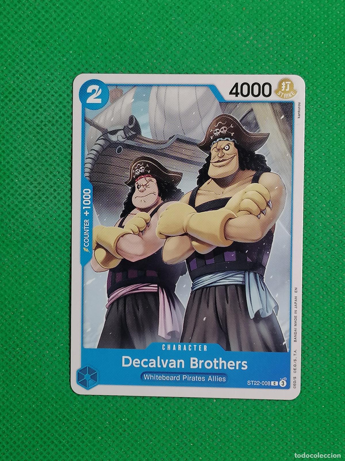 Trading Cards: ST22-008 DECALVAN BROTHERS ⚽ ONE PIECE TRADING CARD GAME BANDAI ⚽