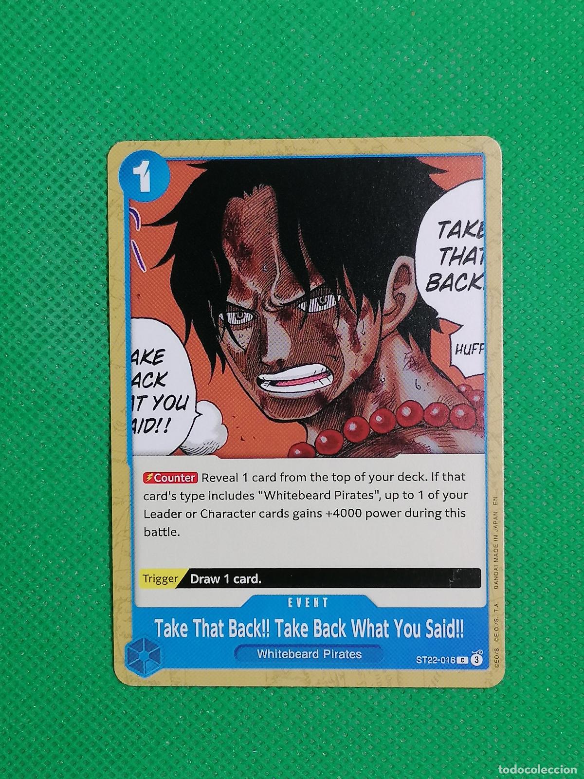 Trading Cards: ST22-016 EVENT TAKE THAT BACK DRAW 1 CARD ⚽ ONE PIECE TRADING CARD GAME BANDAI ⚽