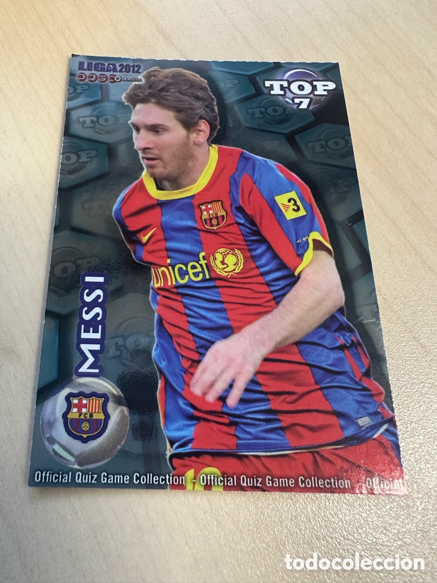 Trading Cards: MESSI FC BARCELONA TOP 7 BRILLO LISO AZUL LIGA 2012 MUNDICROMO 2011-12 11-12 11 12