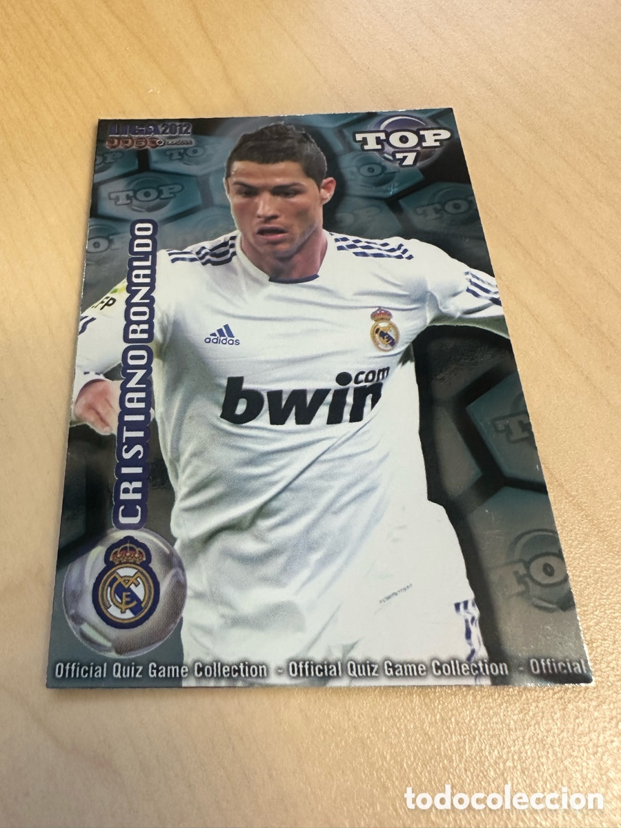 Trading Cards: CRISTIANO RONALDO REAL MADRID TOP 7 BRILLO LISO AZUL LIGA 2012 MUNDICROMO 2011-12 11-12 11 12