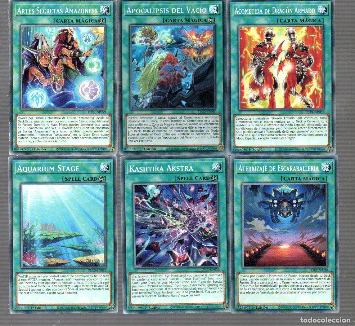 Trading Cards: SEIS CROMO DE KONAMI JUEGOS EN CASA MELFFY 1st EDITION DEL A&Ntilde;O 2020 SIN PEGAR