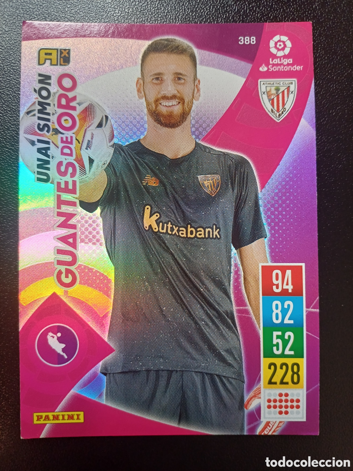 Trading Cards: #386 UNAI SIMON ATHLETIC BILBAO GUANTES DE ORO PANINI ADRENALYN XL 2021-22