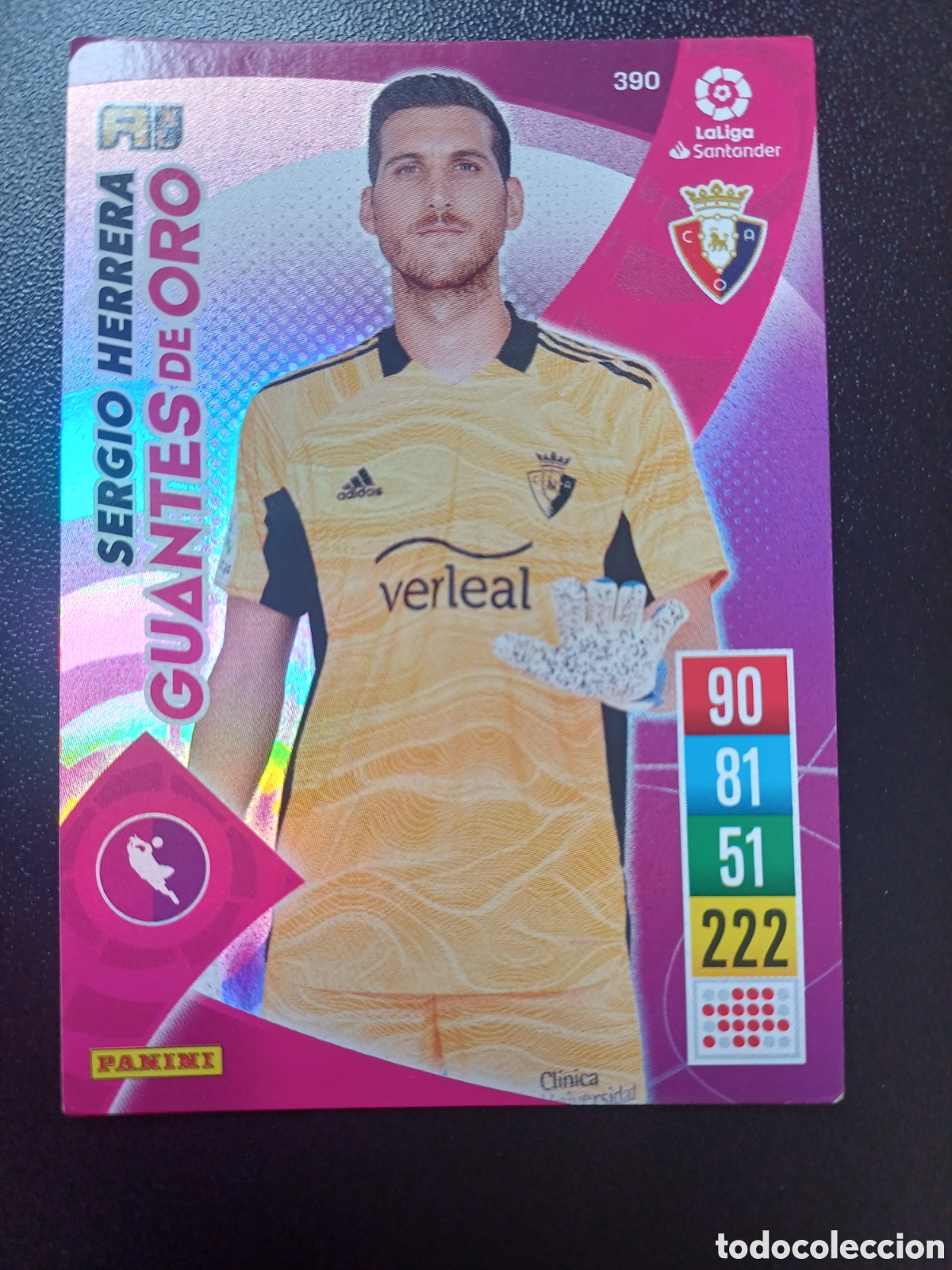 Trading Cards: #390 SERGIO HERRERA CD OSASUNA GUANTES DE ORO PANINI ADRENALYN XL 2021-22