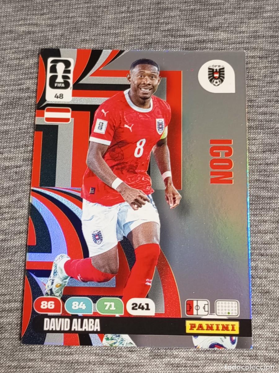 Trading Cards: ADRENALYN XL FIFA WORLD CUP 2026 DAVID ALABA N&deg;48 ICON nuevo