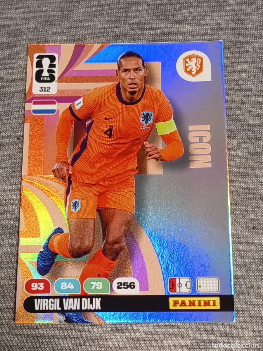 Trading Cards: ADRENALYN XL FIFA WORLD CUP 2026 VIRGIL VAN DIJK N&deg;312 ICON nuevo