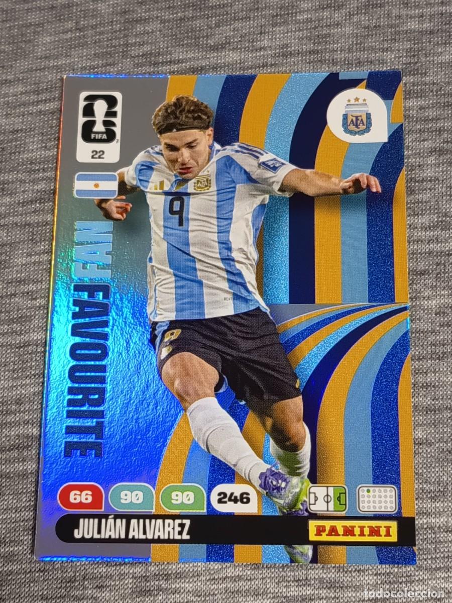 Trading Cards: ADRENALYN XL FIFA WORLD CUP 2026 JULIAN ALVAREZ N&deg;22 FAN FAVOURITE nuevo