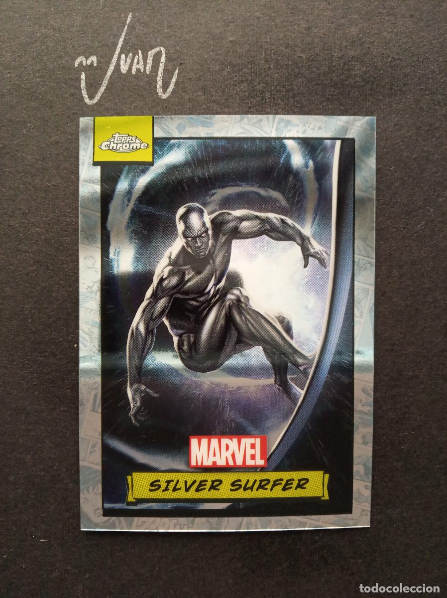 Trading Cards: N&ordm; 51 SILVER SURFER ''ESTELA PLATEADA'' ⚽ TOPPS &reg; CHROME MARVEL TRADING CARDS 2024 NUEVO